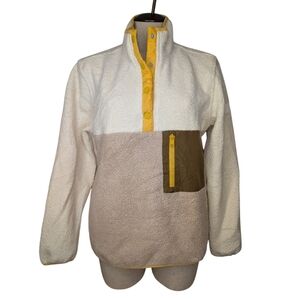 Tilley Colour-Block Sherpa Popover Fleece Size S/P Like New